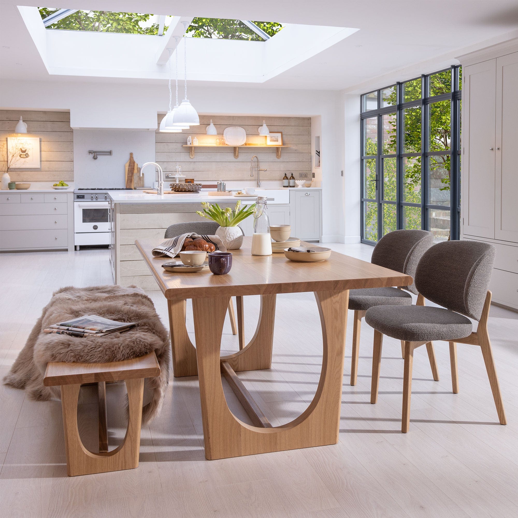 Enya - Dining Table In Natural Oak Finish 180CM