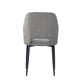 Finn - Dining Chair in Fabric With Black Powder Coated Legs Grey