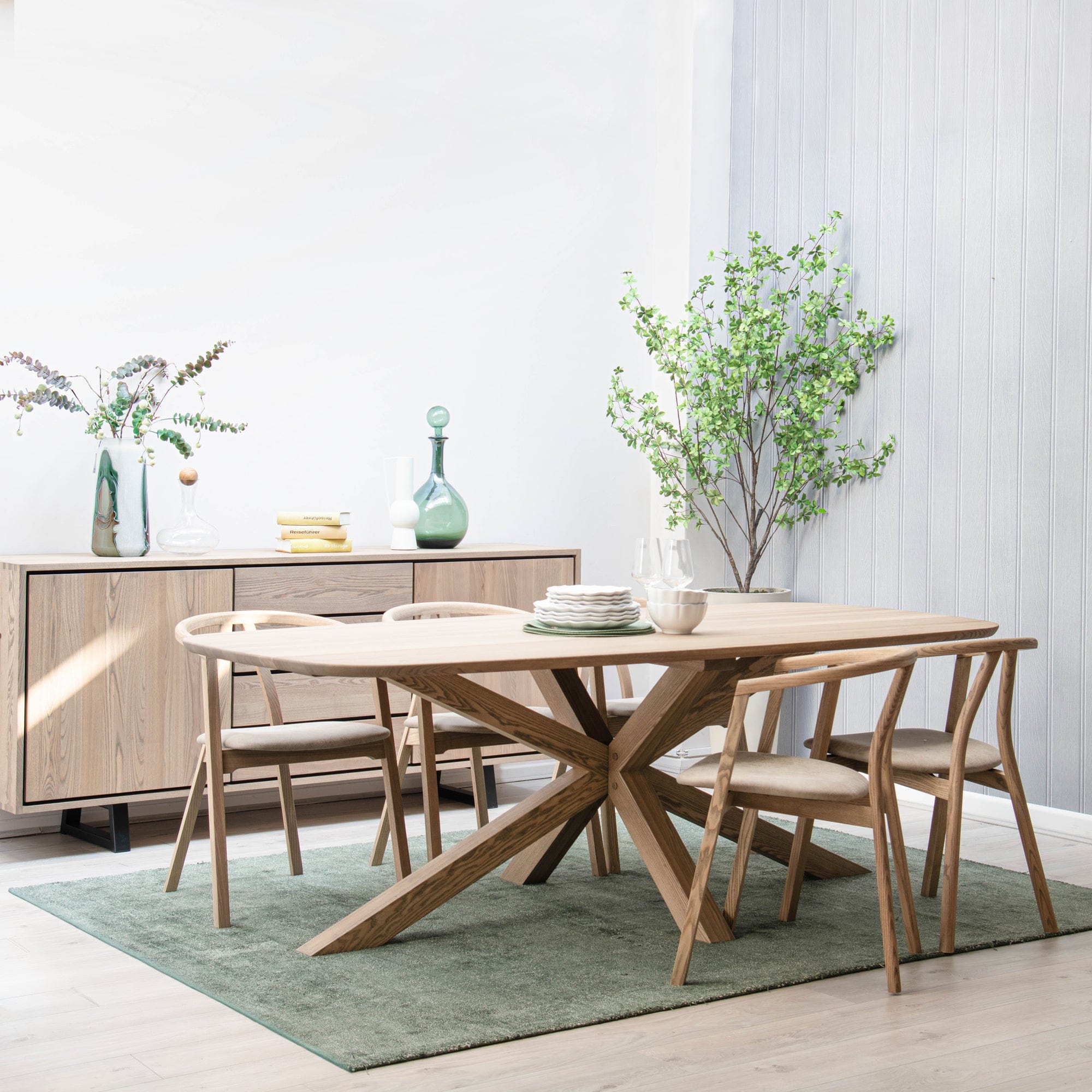 180x100cm Boatshape Dining Table, Edge Profile 3