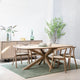 180x100cm Boatshape Dining Table, Edge Profile 3