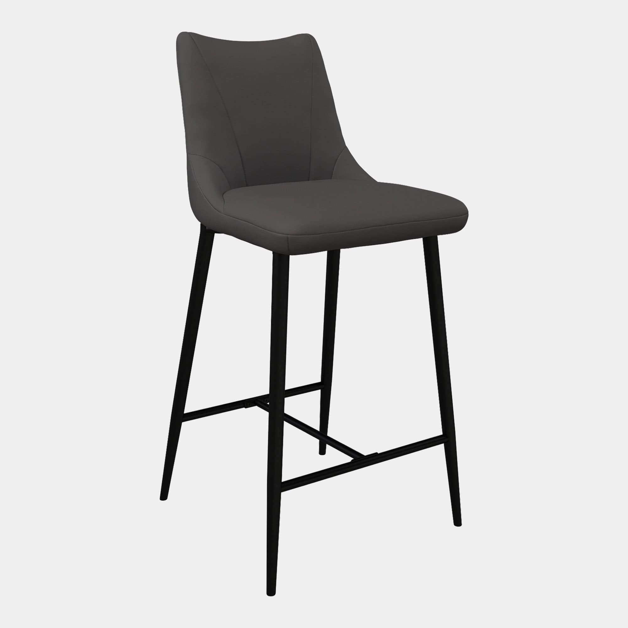 Hunter - Counter Stool In Dark Grey PU