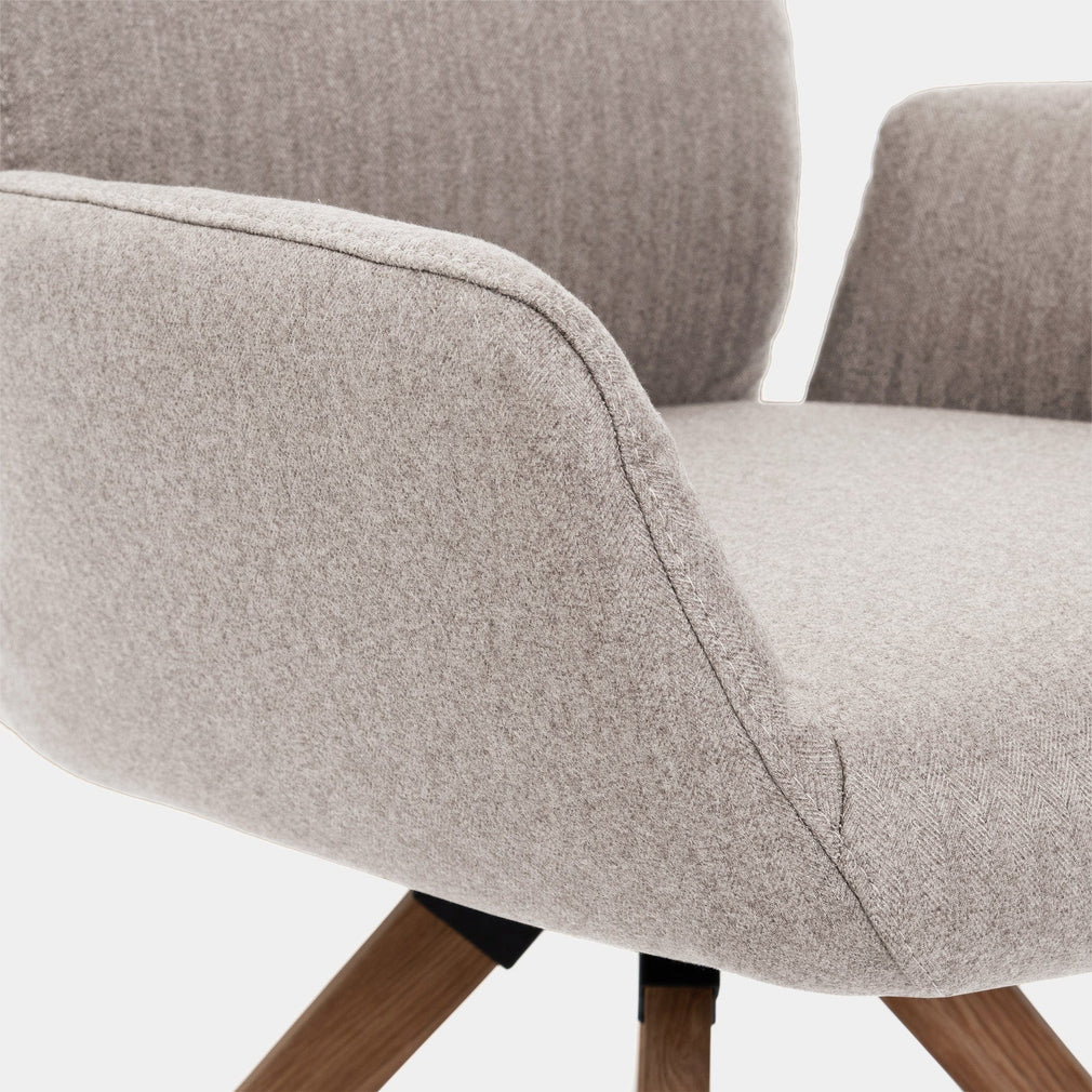 Armchair With 'C' Wooden Leg In Group 1