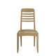Ladder Back Dining Chair In Mushroom Fabric