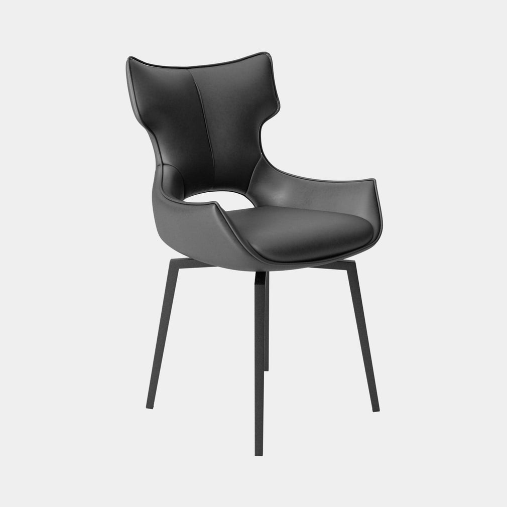 Luca - Swivel Dining Chair, PU Leather Grey