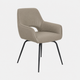 Luna - Swivel Dining Chair, Soleda Leather 449 Khaki