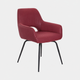 Luna - Swivel Dining Chair, Soleda Leather 444 Red