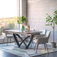 180cm Extending Dining Table With Dark Ceramic Top