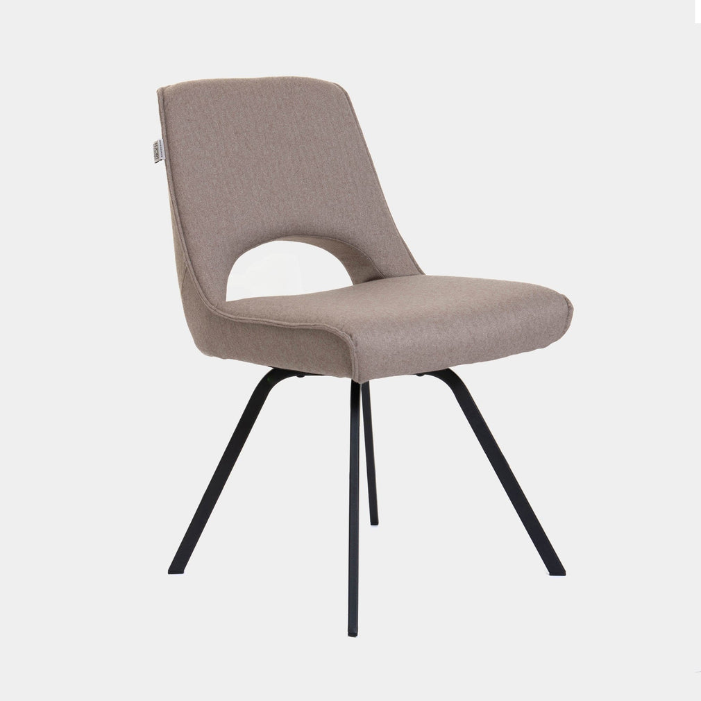 Nova - Swivel Dining Chair With 'A' Black Metal Leg In Fabric Grade 1