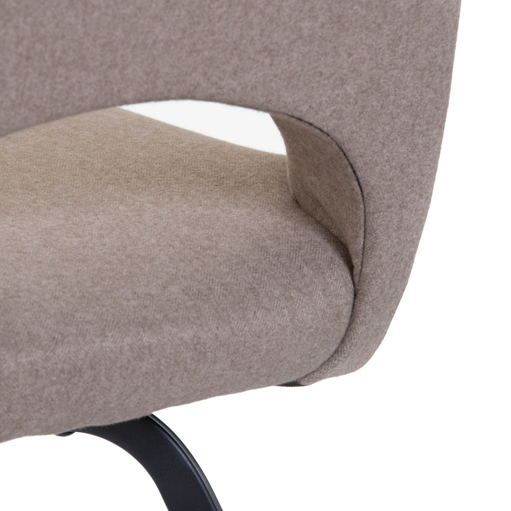 Nova - Swivel Dining Chair With 'A' Black Metal Leg In Fabric Grade 1
