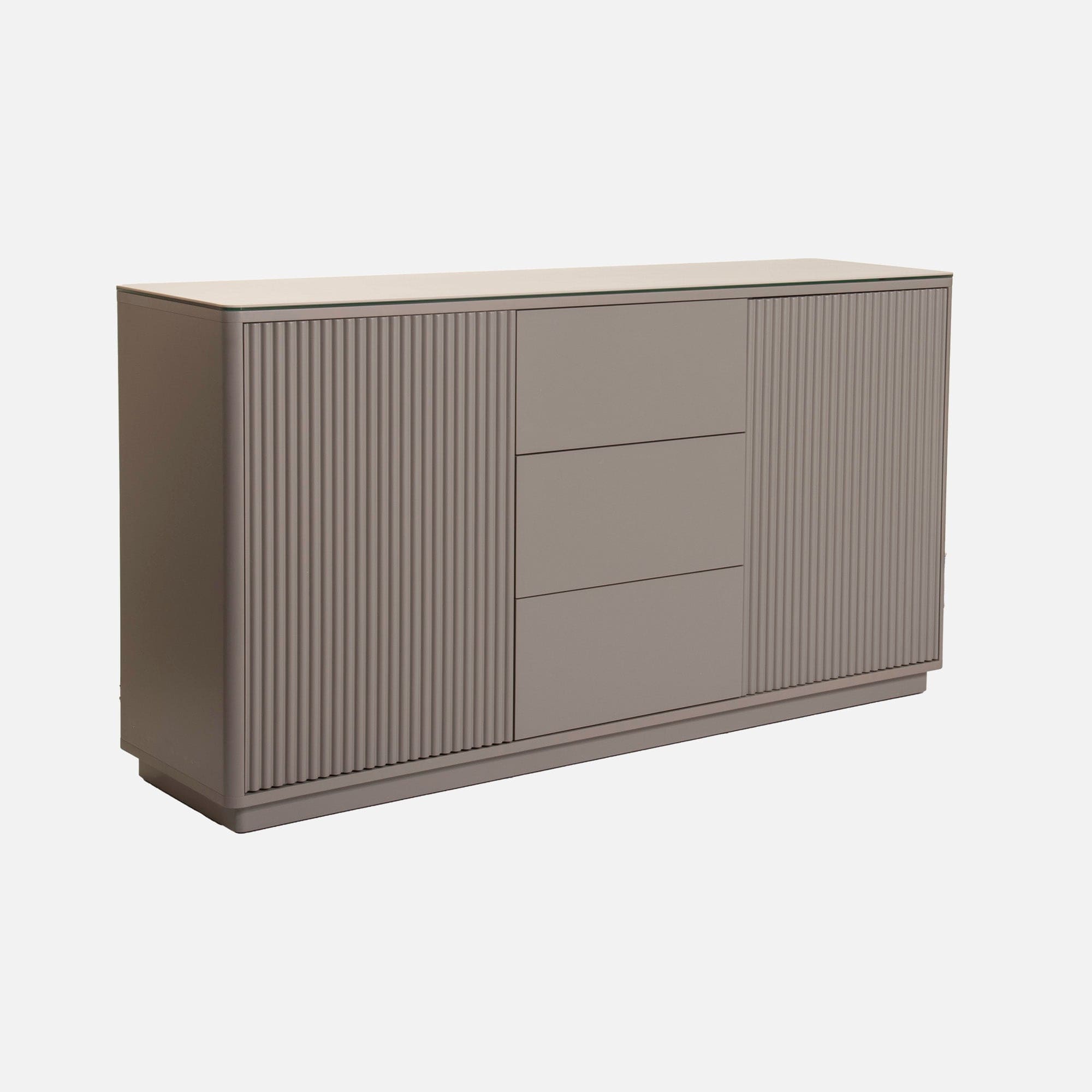 Otello - Sideboard In Beige With Salt White Ceramic Top