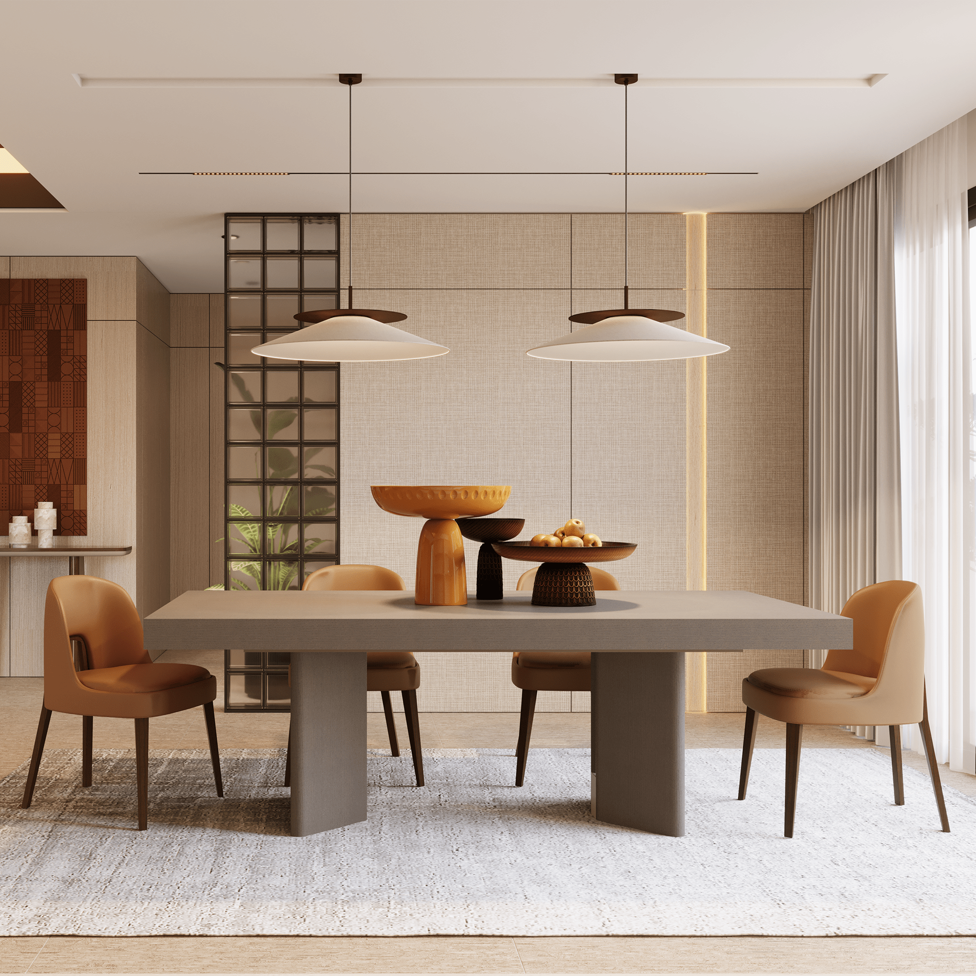Porto - 220cm Rectangular Extending Dining Table With Oak Top/Matt Lacquer Base