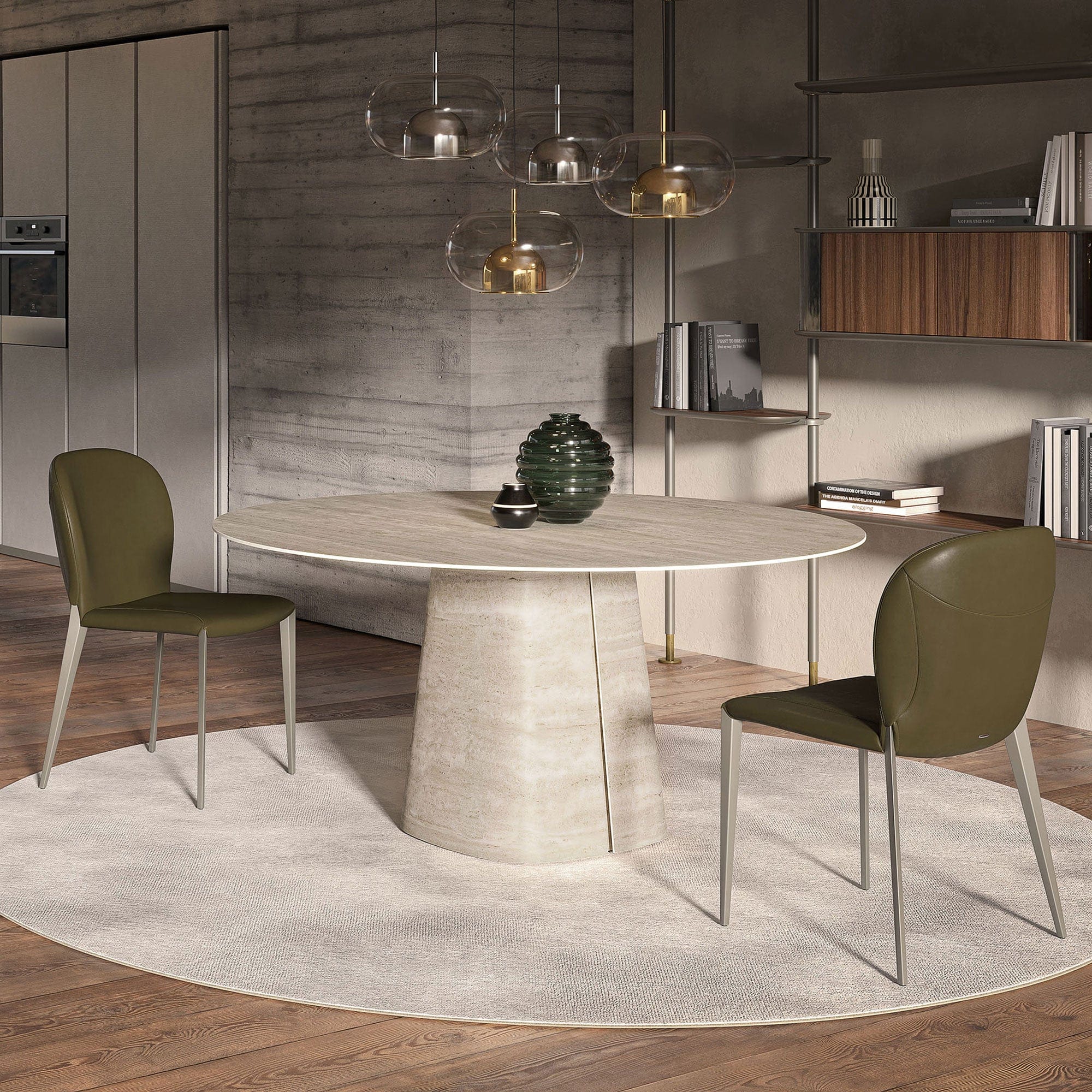 Cattelan Rado - Round Dining Table In Keramik 158cm