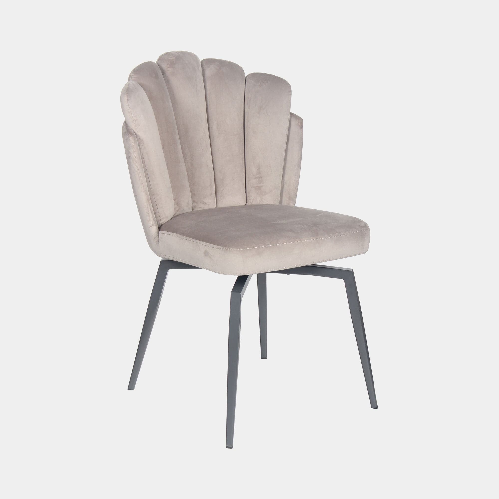 Roberto - Swivel Dining Chair In Mink Velvet