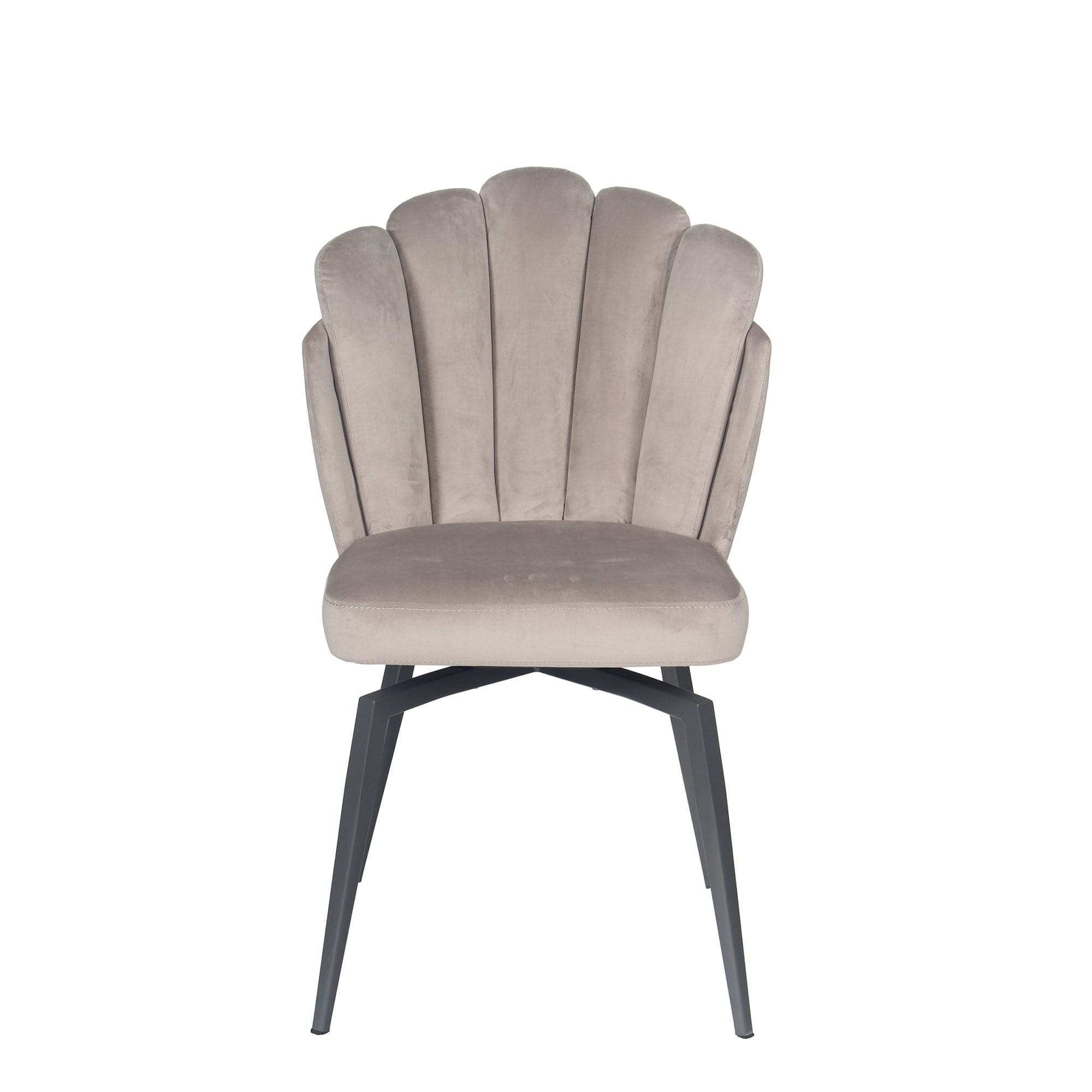 Roberto - Swivel Dining Chair In Mink Velvet