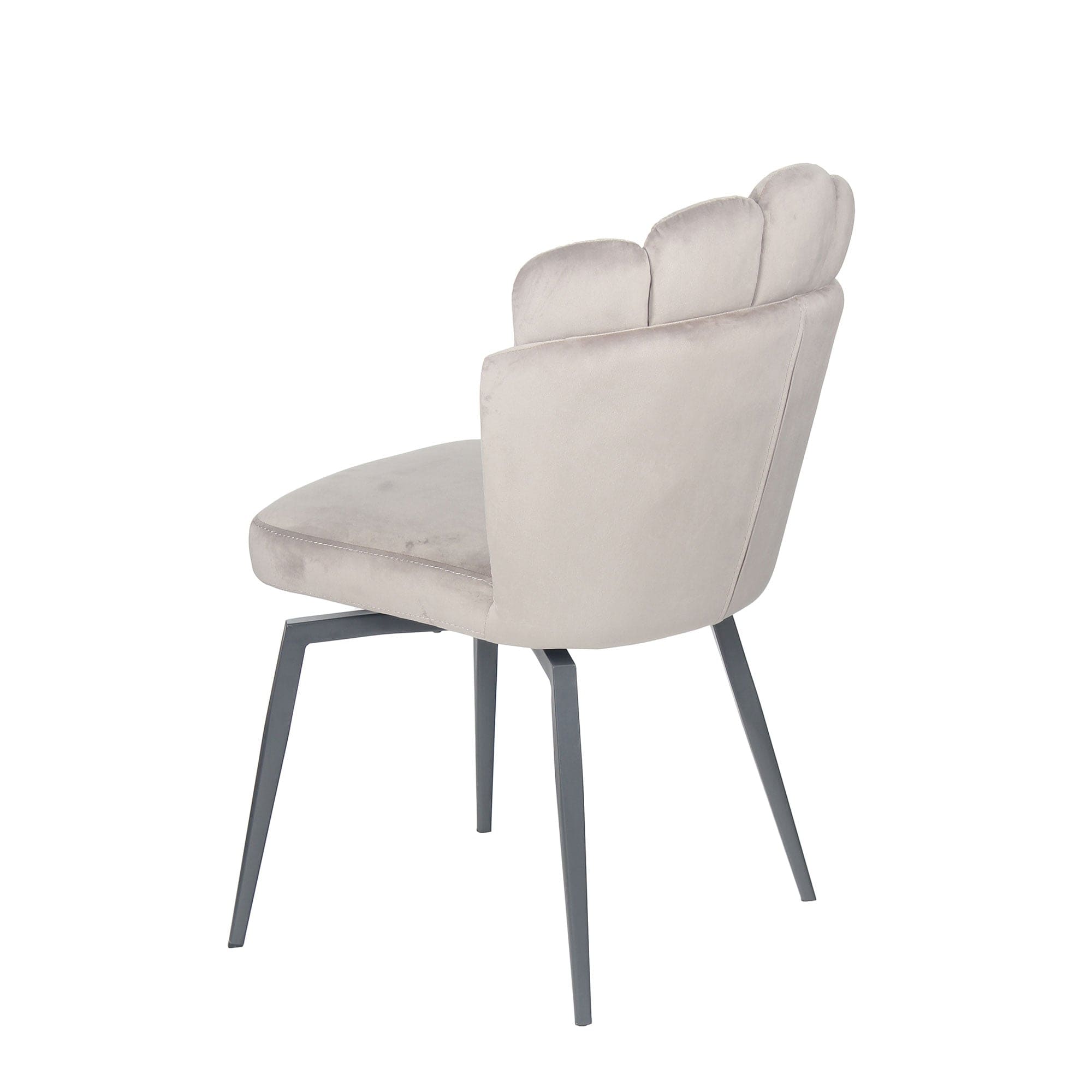 Roberto - Swivel Dining Chair In Mink Velvet