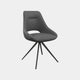 Matera - Swivel Dining Chair In PU Grey