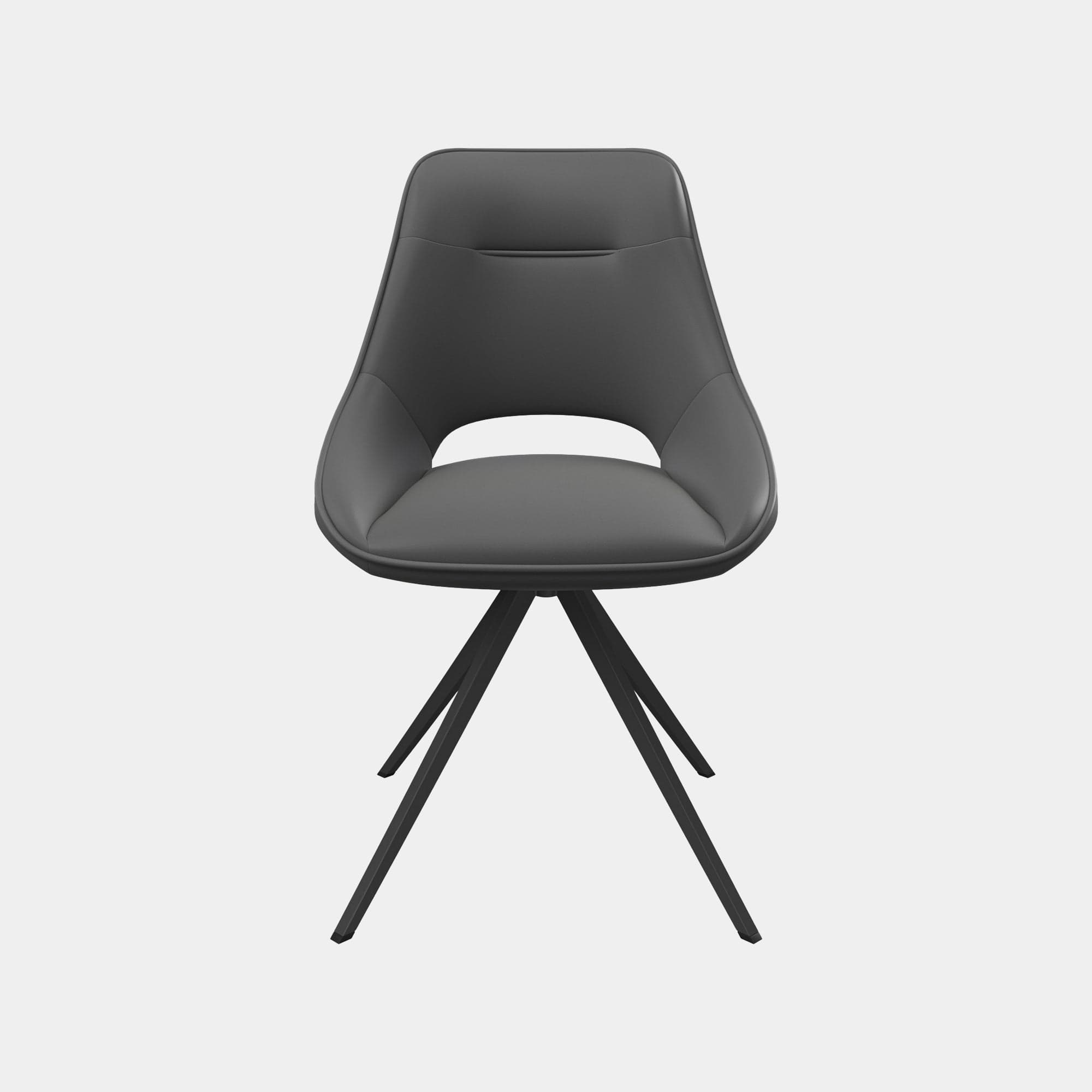 Matera - Swivel Dining Chair In PU Grey