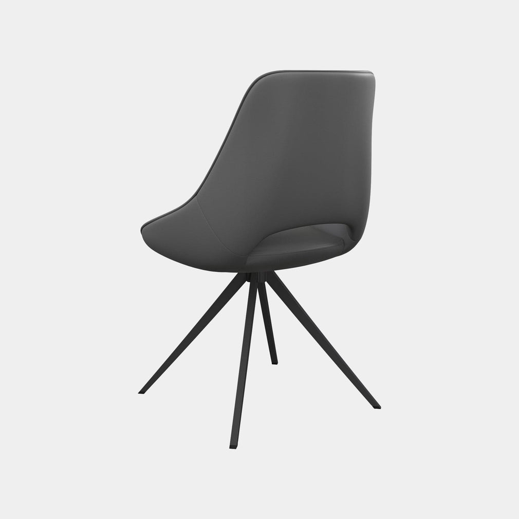 Matera - Swivel Dining Chair In PU Grey