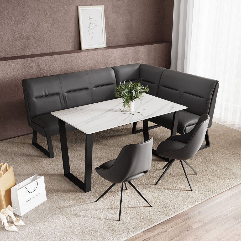 Matera - Swivel Dining Chair In PU Grey
