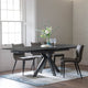 160cm Extending Dining Table With Grey Ceramic Top
