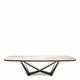 200cm x 120cm Table Brushed Bronze Rounded Profile With Graphite GFM69 Base