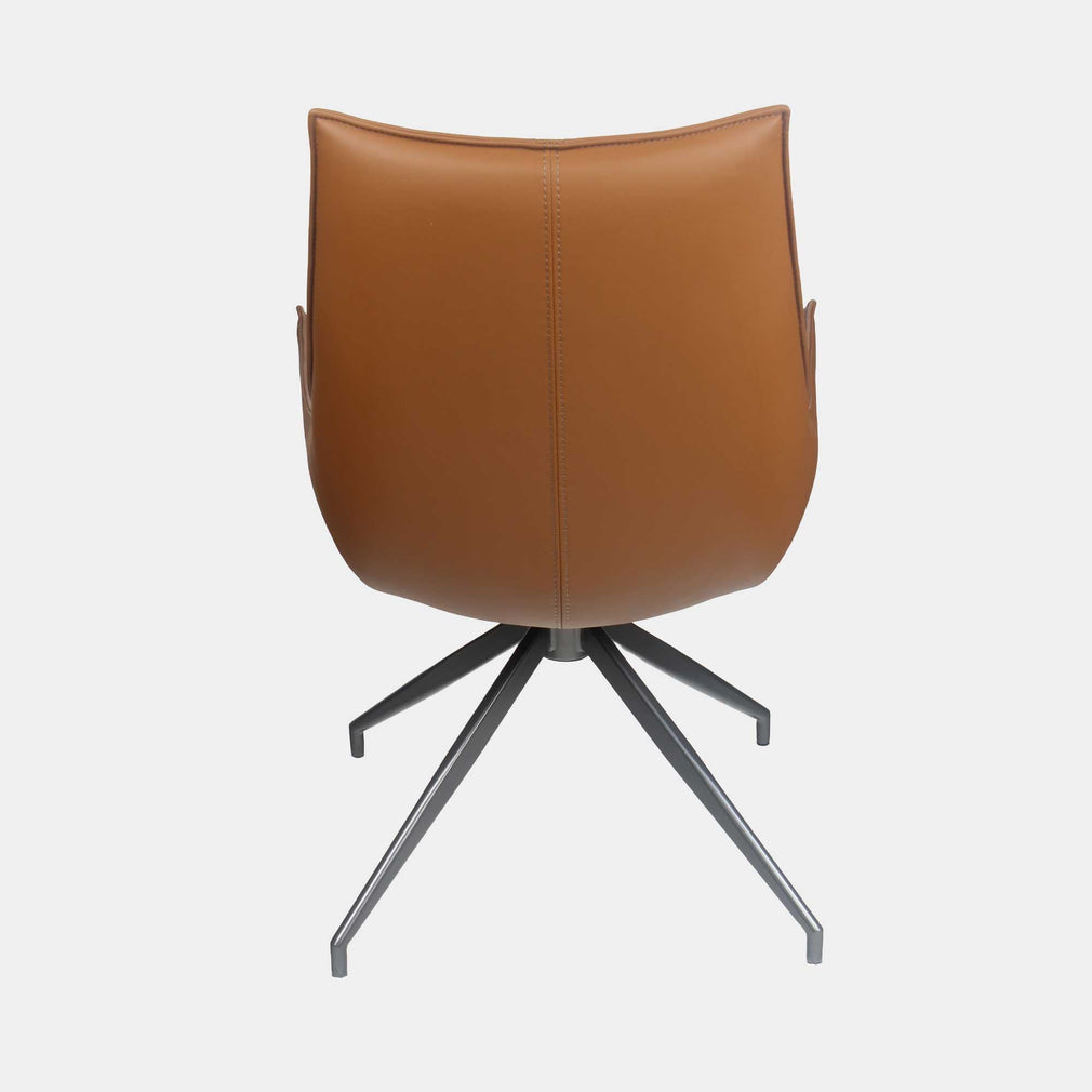 Torres - Swivel Dining Chair In PU Tan