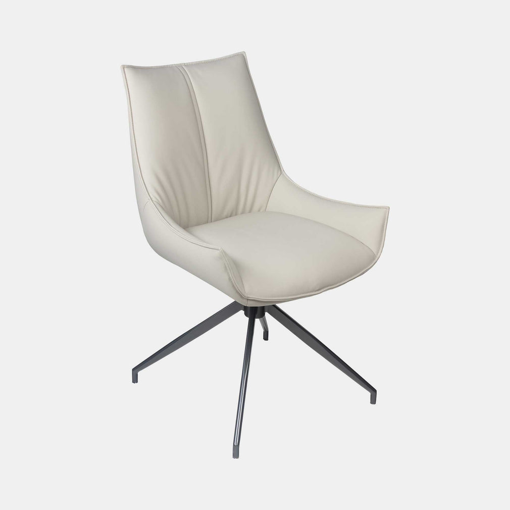 Torres - Swivel Dining Chair In PU Beige