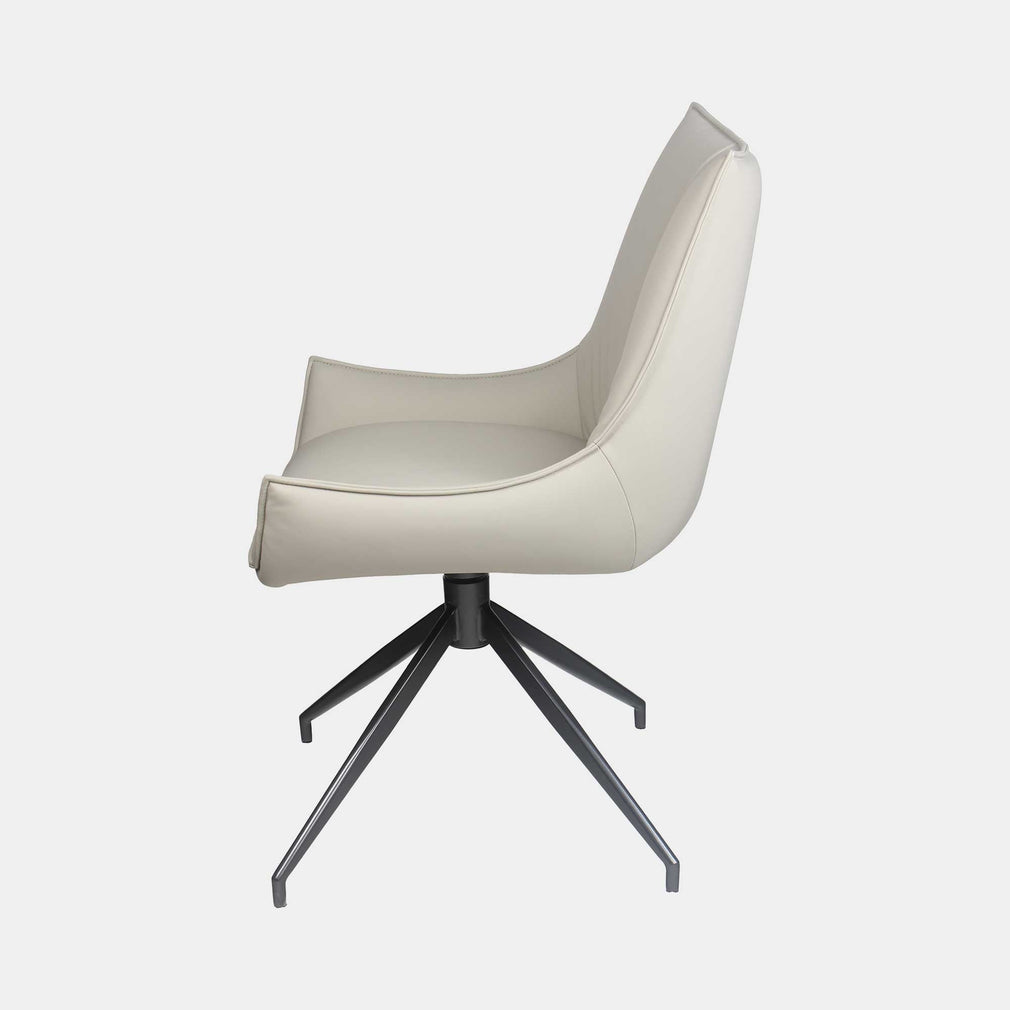 Torres - Swivel Dining Chair In PU Beige