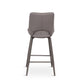 Bar Stool In Dark Grey PU With Grey Powder Coated Legs