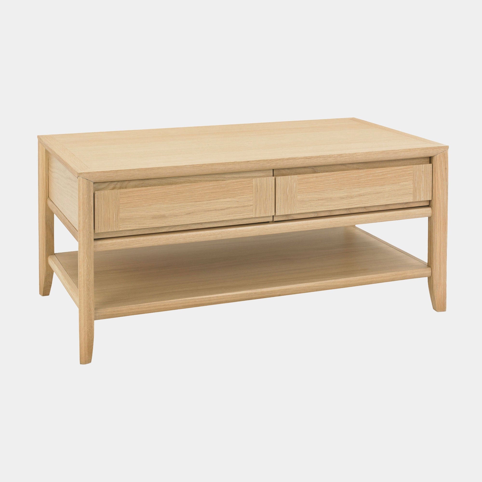 Coffee Table With Drawers With Oak Finish