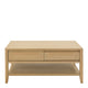 Coffee Table With Drawers With Oak Finish