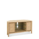 Corner Entertainment Unit With Oak Finish
