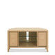 Corner Entertainment Unit With Oak Finish