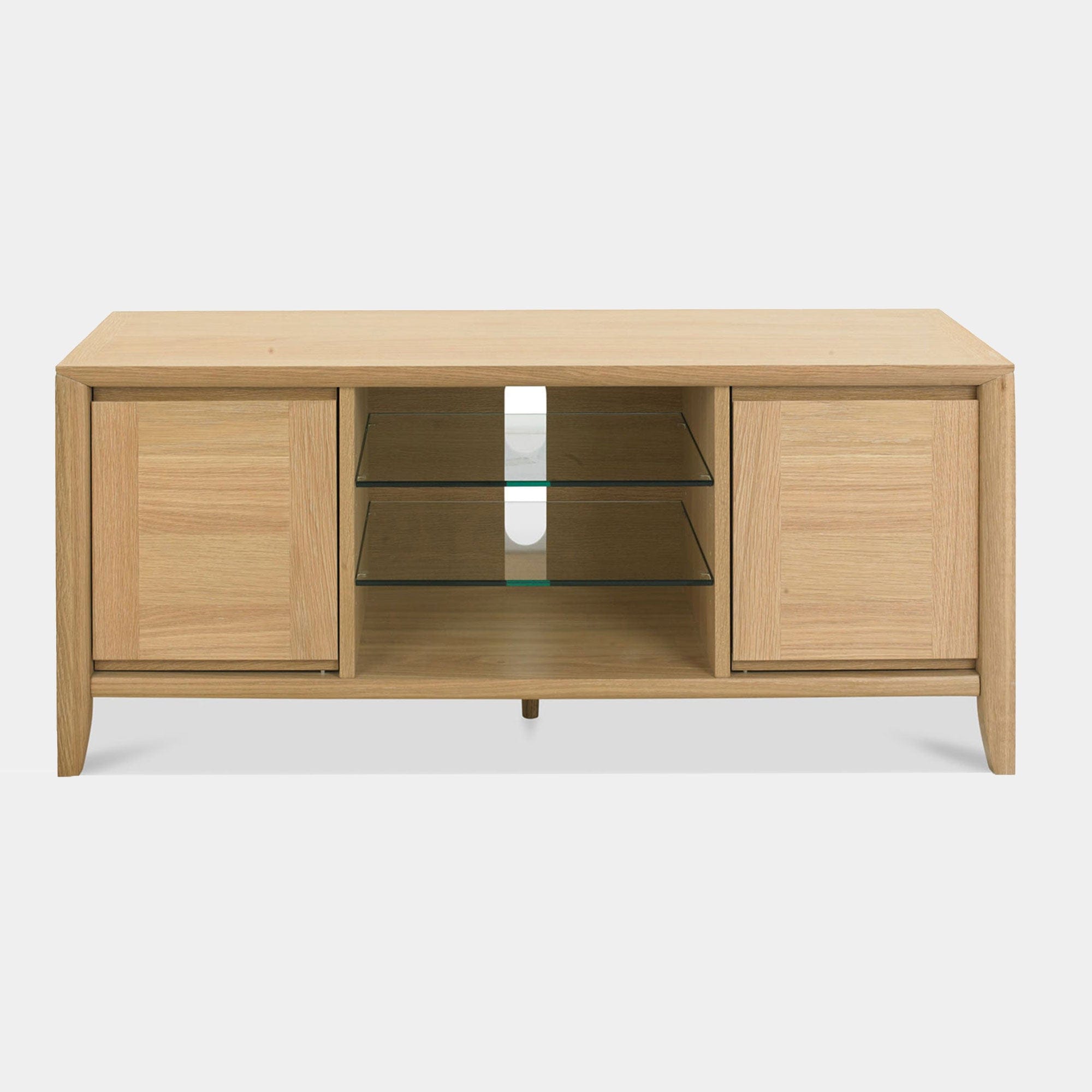 Entertainment Unit With Oak Finish