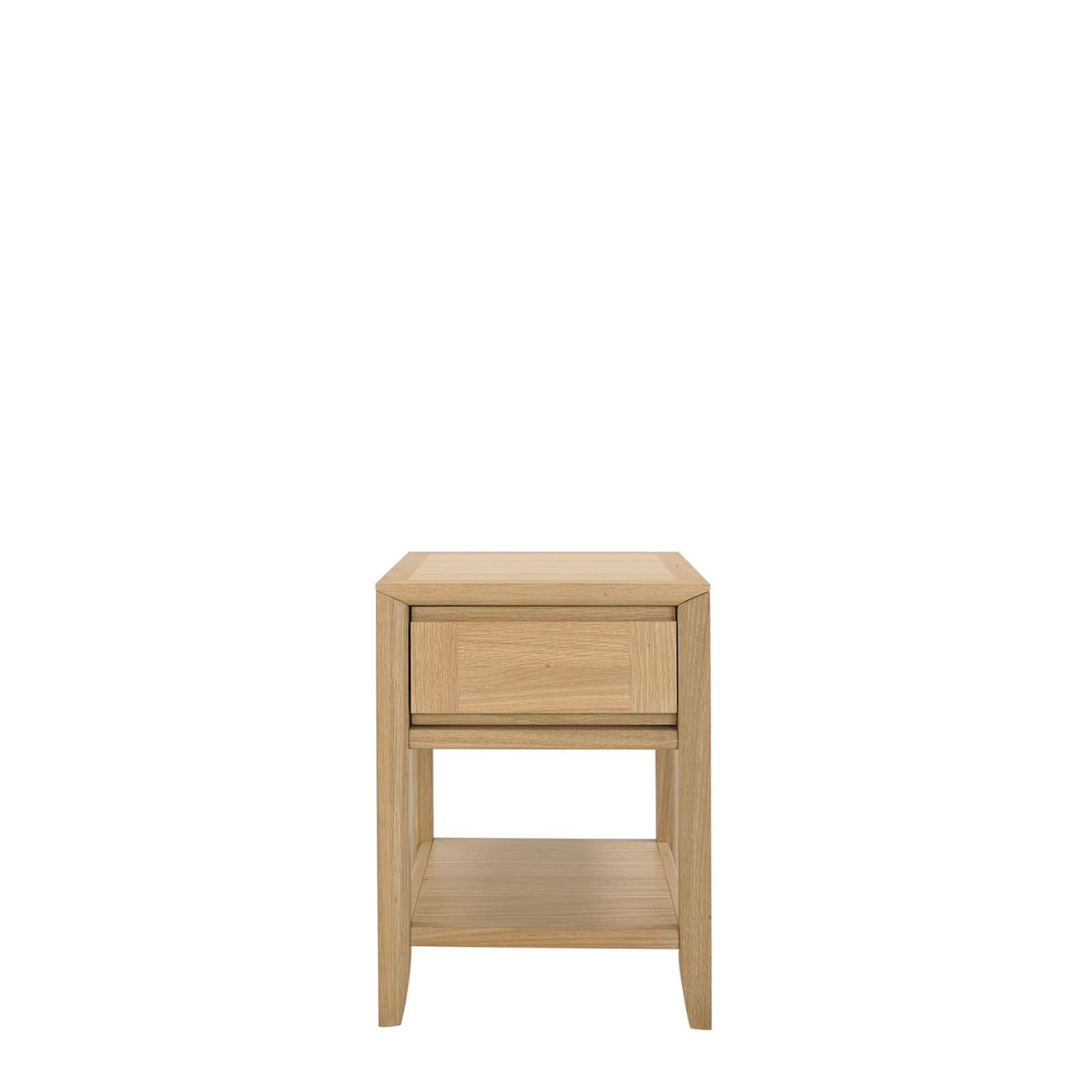 Lamp Table With Drawer With Oak Finish
