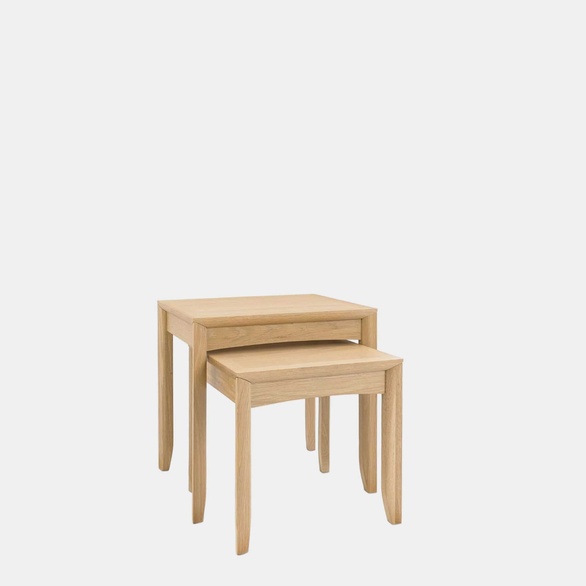 Nest Of Lamp Tables With Oak Finish (Assembly Required)