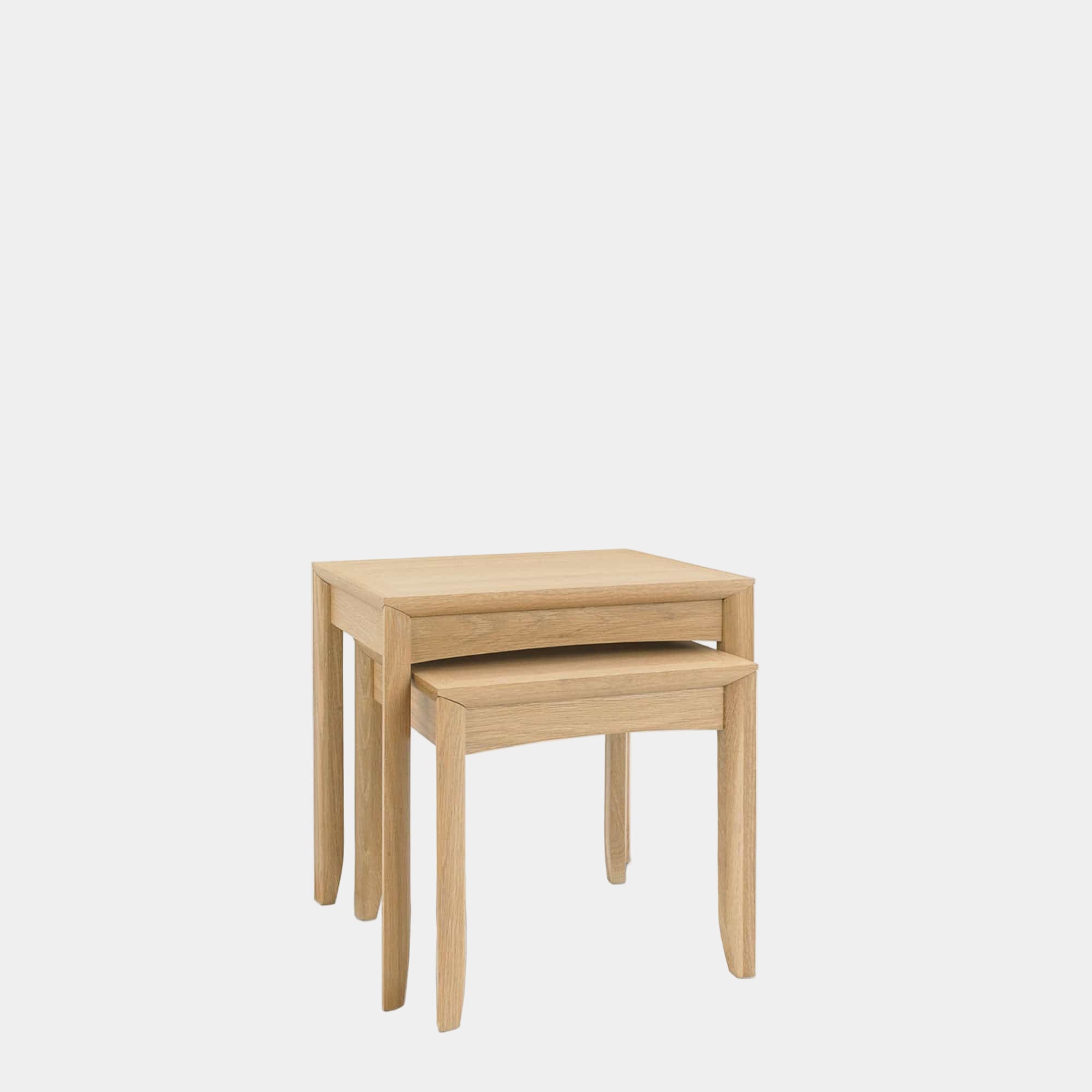 Nest Of Lamp Tables With Oak Finish (Assembly Required)