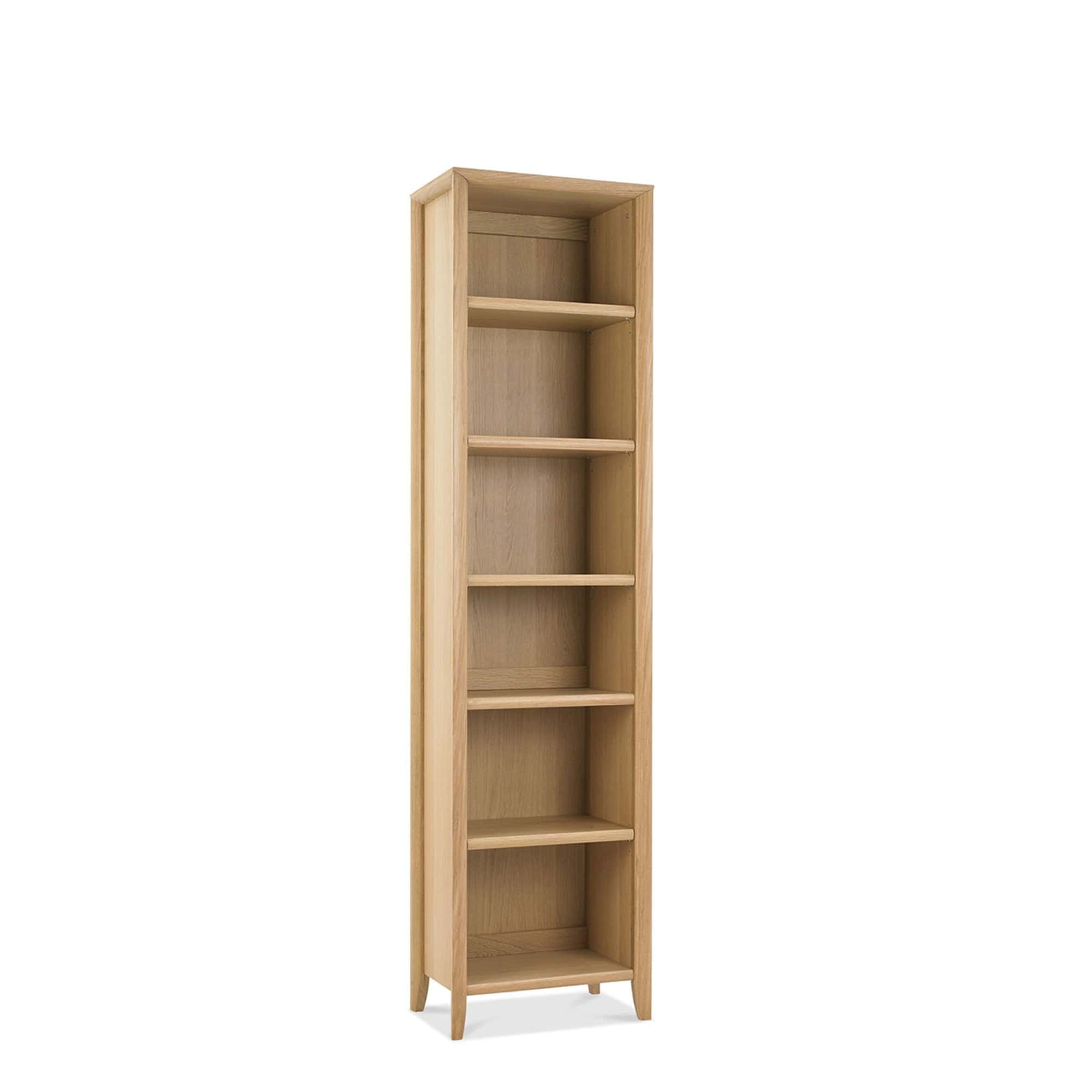 Narrow Bookcase With Oak Finish (Warehouse Assembly Required)