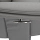 Manitoba - Swivel Recliner Chair & Stool In Full Leather Platinum, Chrome Base
