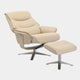 Manitoba - Swivel Recliner Chair & Stool, Leather