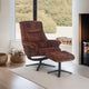 Manitoba - Swivel Recliner Chair & Stool, Fabric