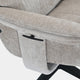 Manitoba - Swivel Recliner Chair & Stool In Fabric Husk, Black Base