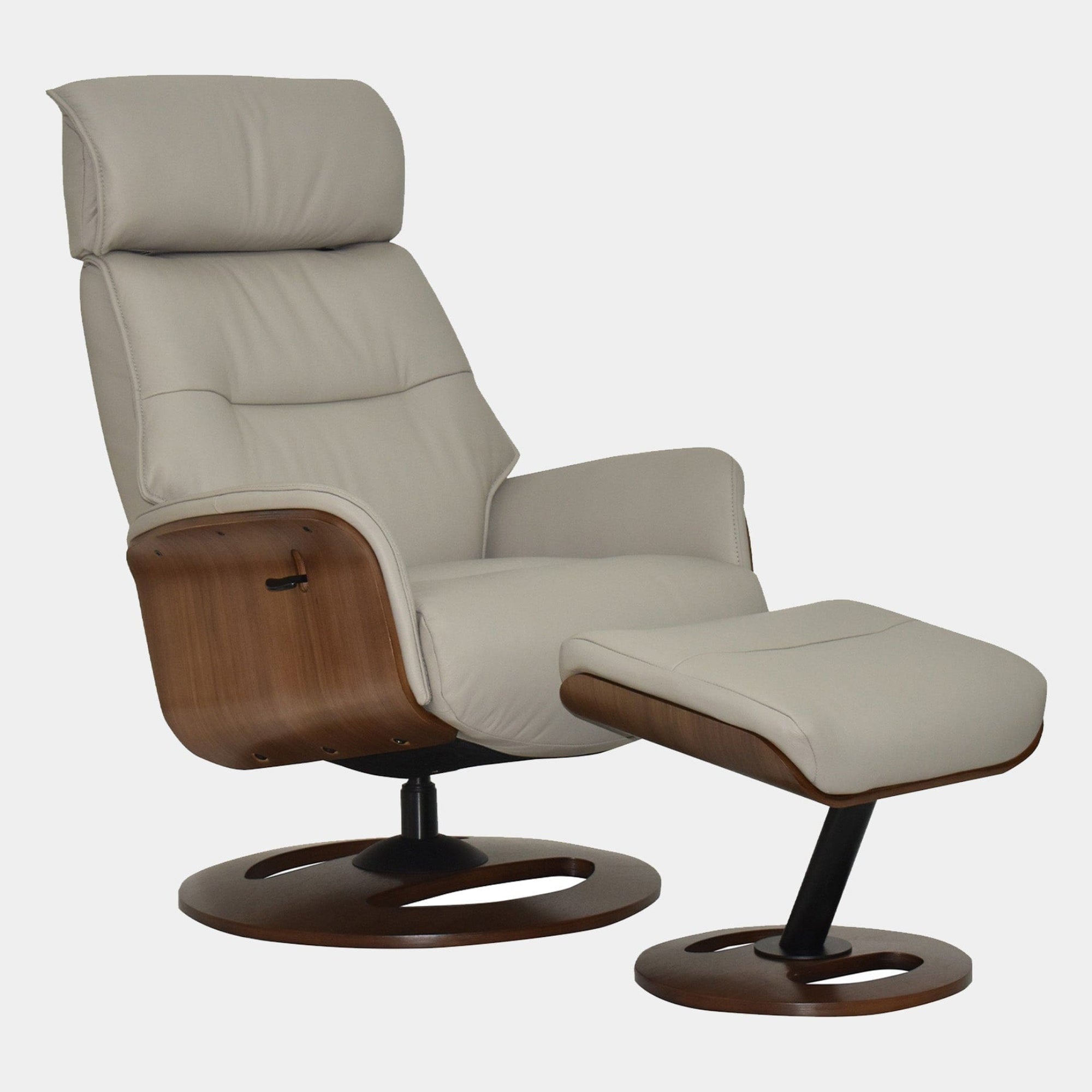 Ontario - Swivel Recliner Chair & Stool, Leather