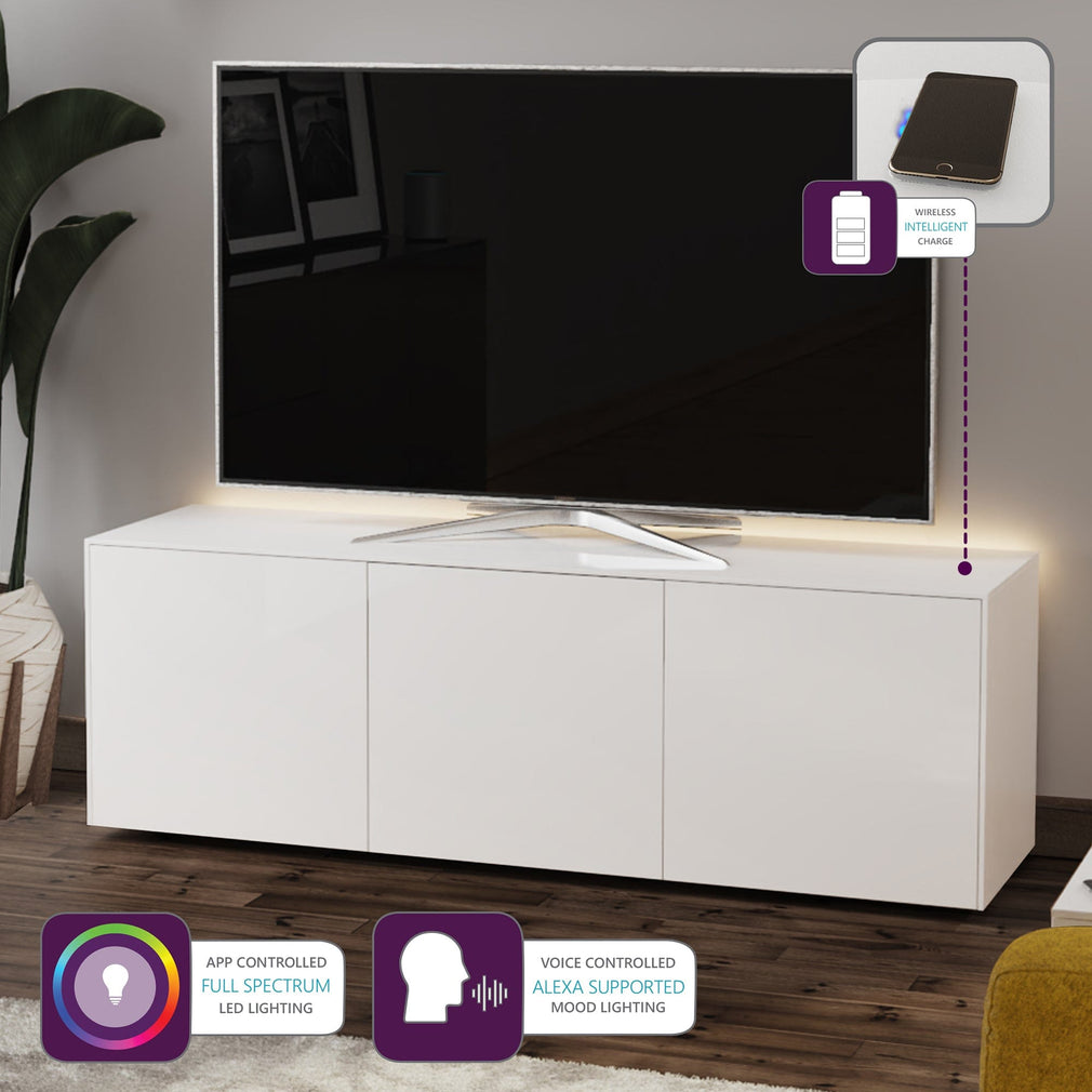 Paragon - 150CM TV Unit In White Gloss