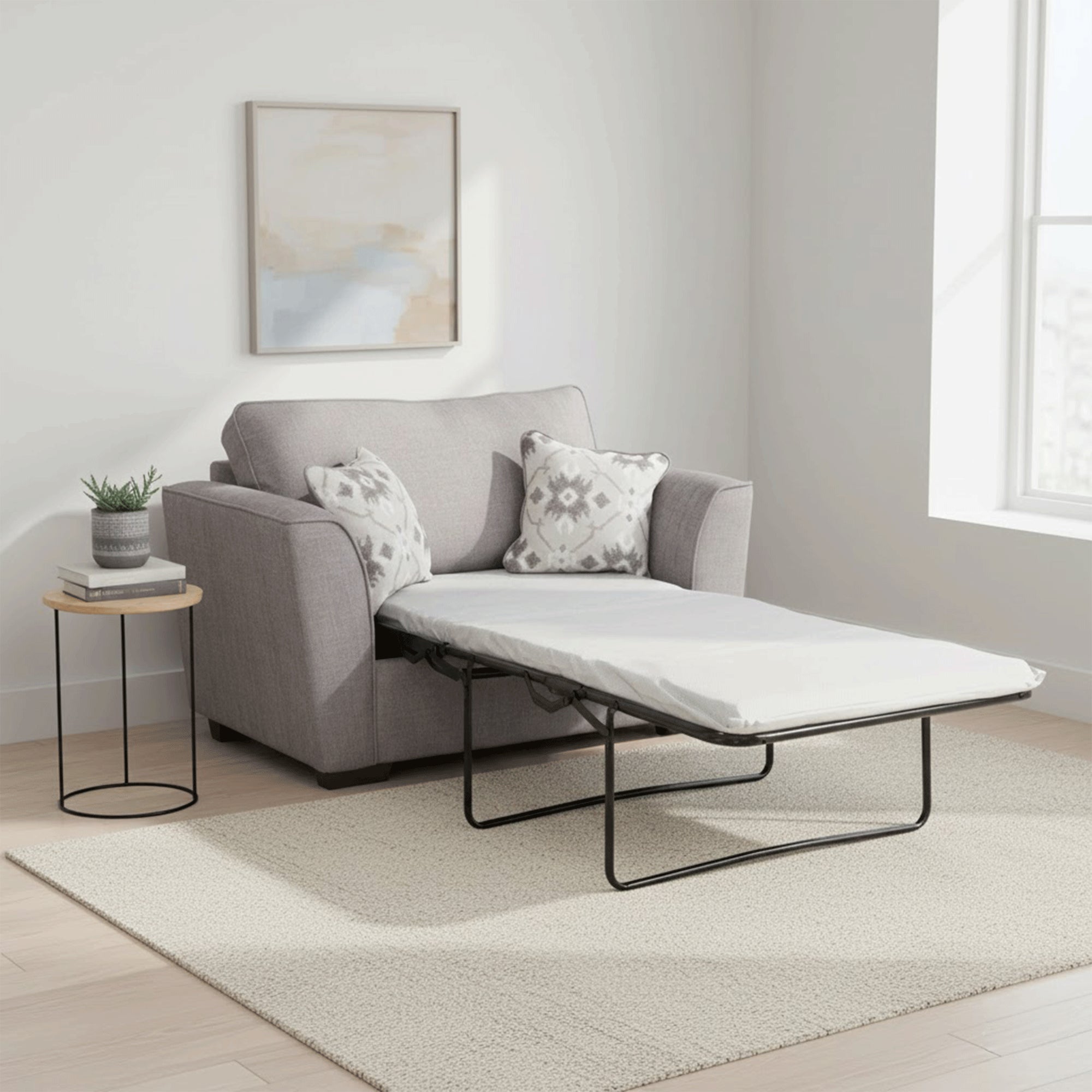 Standard Back 1 Seat Sofabed (80cm) With Standard Mattress In Fabric Grade D