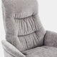 Alberta - Swivel Recliner Chair & Stool In Fabric Cloud, Black Base