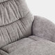 Alberta - Swivel Recliner Chair & Stool In Fabric Cloud, Black Base