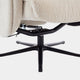 Alberta - Swivel Recliner Chair & Stool In Fabric Barley, Black Base