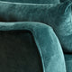 3 Seat Sofa In Fabric Manhattan Kingfisher With Burnished Feet