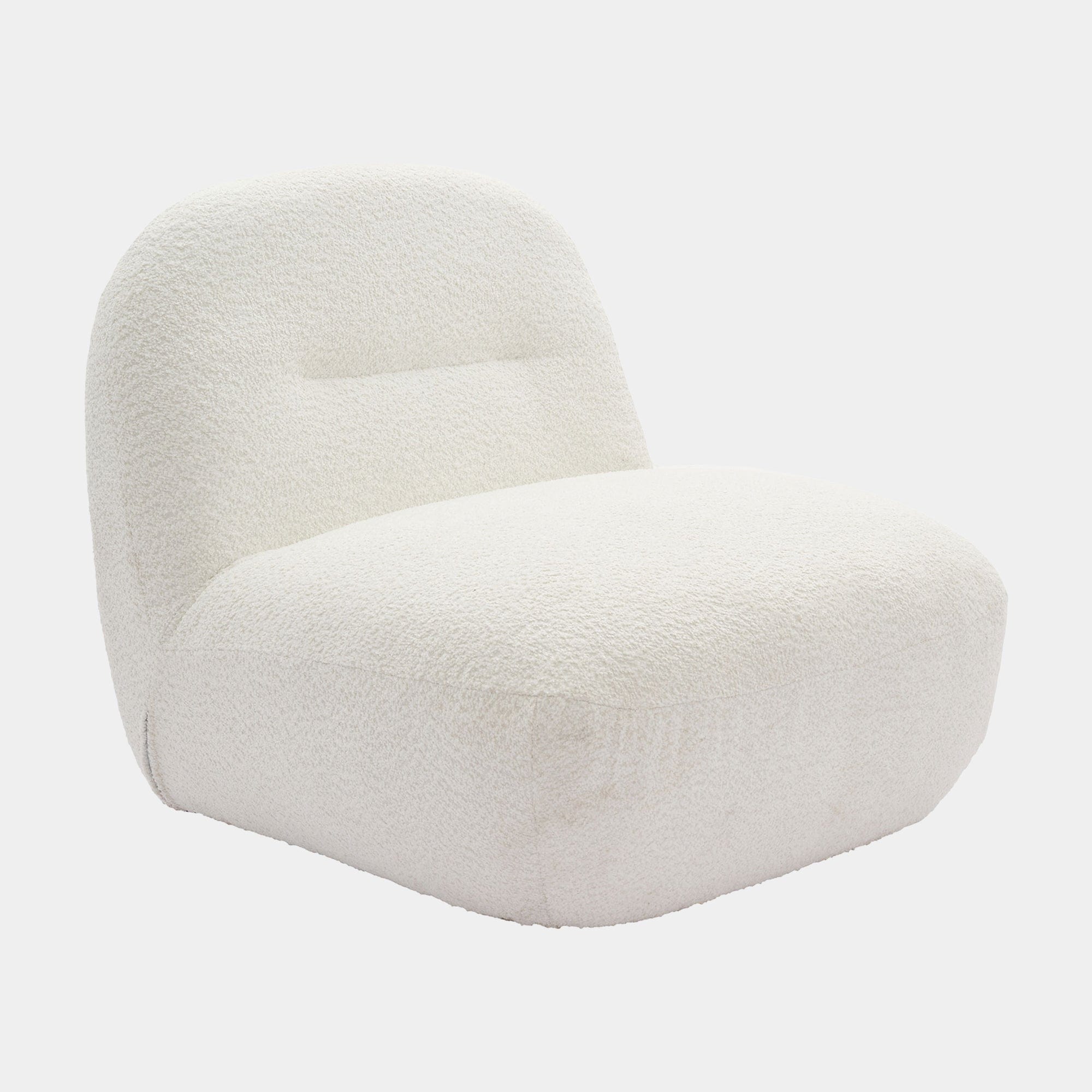 Amelia - Swivel Accent Chair In Fabric Ice Cream